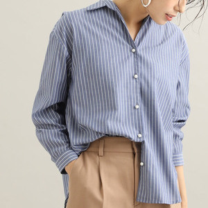 【ドラマ・リカ/6話】夏菜/着用トップス:【EASY CARE】パール釦シャツ