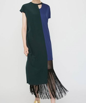 【まだ結婚できない男/5話】吉田羊/着用衣装(ワンピース)：DOCKING FRINGE OP