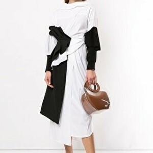 【まだ結婚できない男/5話】吉田羊/着用衣装(ワンピース)：asymmetrical wrap dress