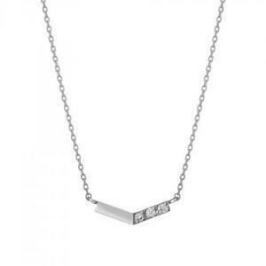 【ドラマ・リカ/7話】夏菜/着用ネックレス:K10 ダイヤモンド V字3石 ネックレス(WG)